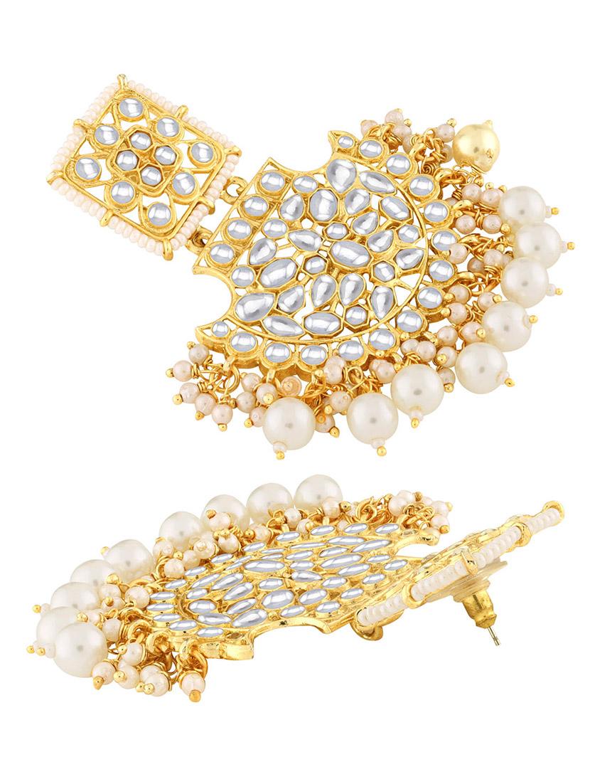gold brass chandballi earring - 19839939 - Standard Image - 2