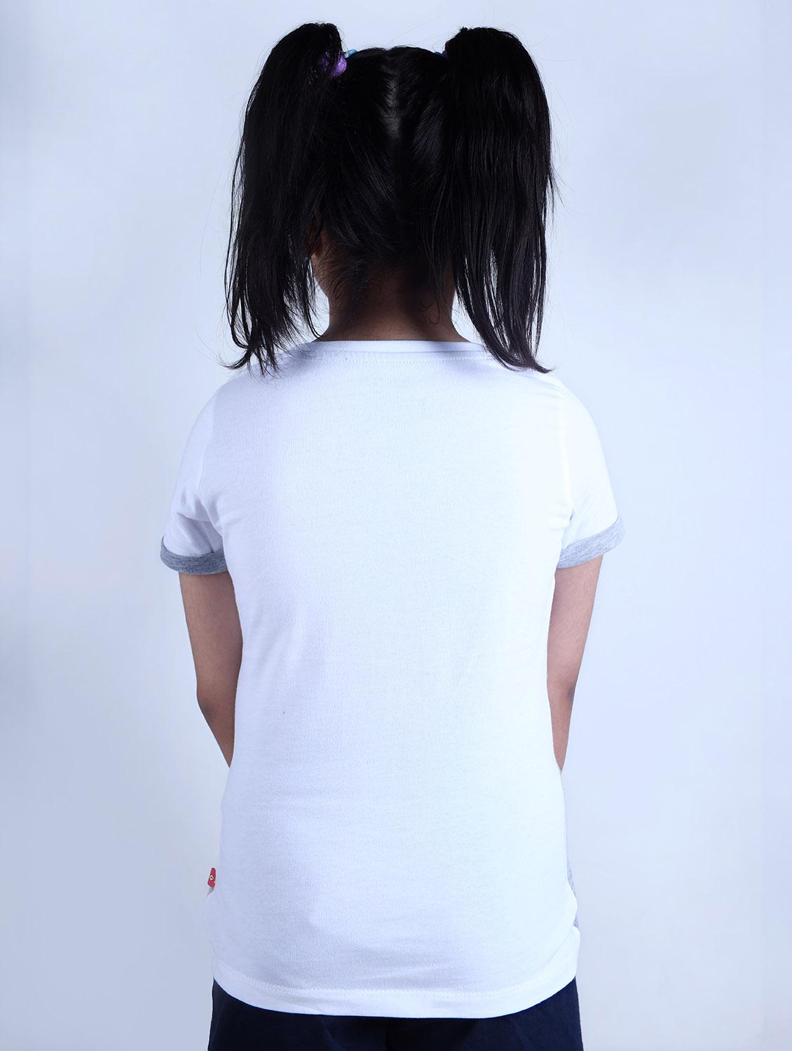girls round neck color block printed shorts set - 19840810 - Standard Image - 3