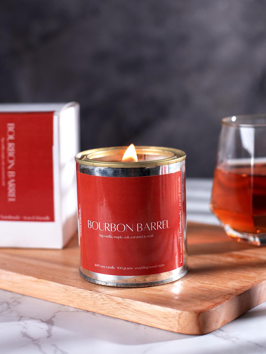 bourbon barrel candle gift set for men, husband, boyfriend | home decor - 19856683 - Zoom Image - 2