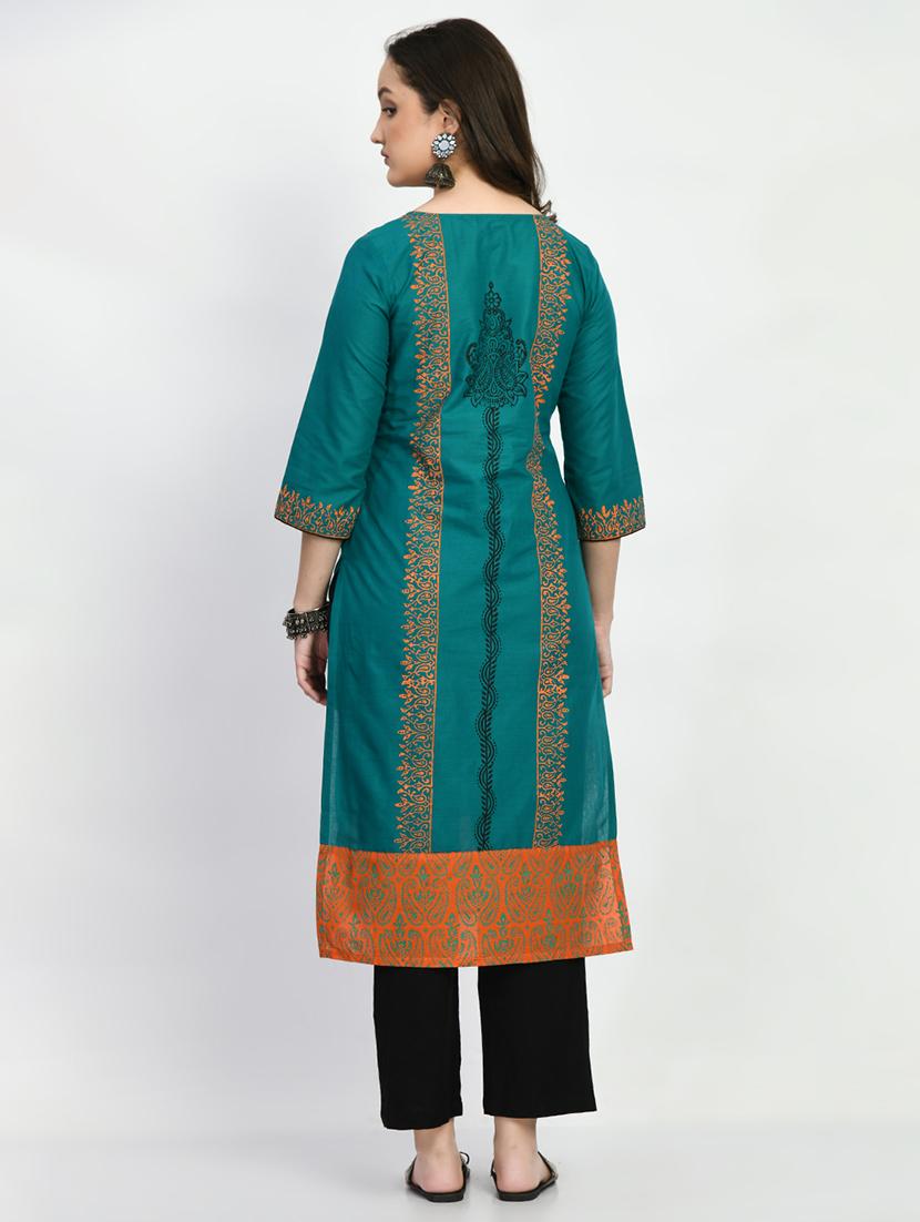 women's straight kurta - 19895991 - Standard Image - 2