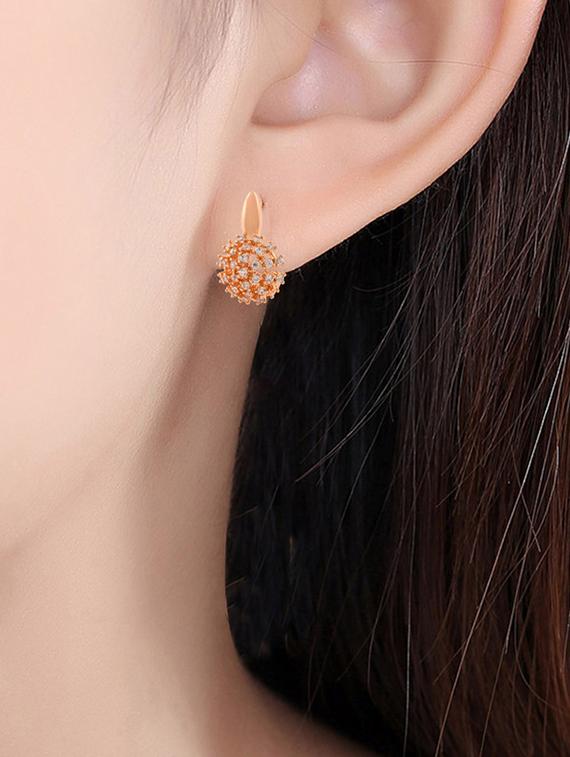 women rose gold plated brass clip-on earrings - 19947171 - Standard Image - 2