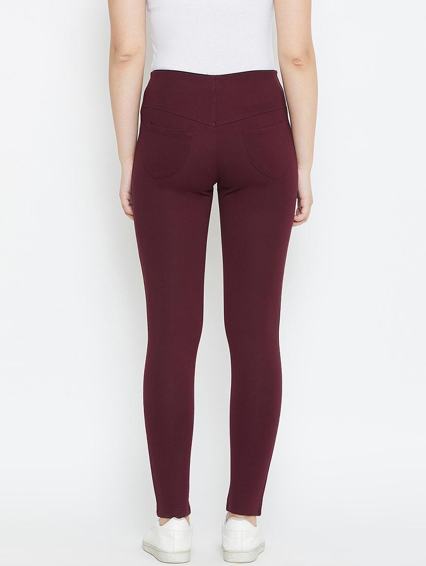purple solid full length jegging - 19983582 - Zoom Image - 3