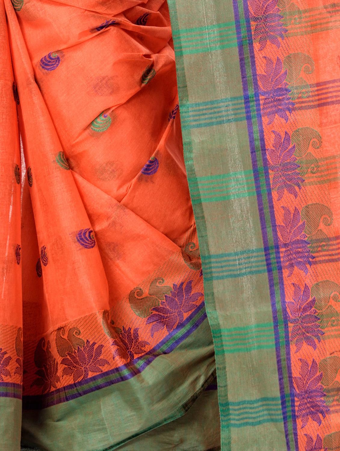women's self design orange colored saree - 19994871 - Standard Image - 2