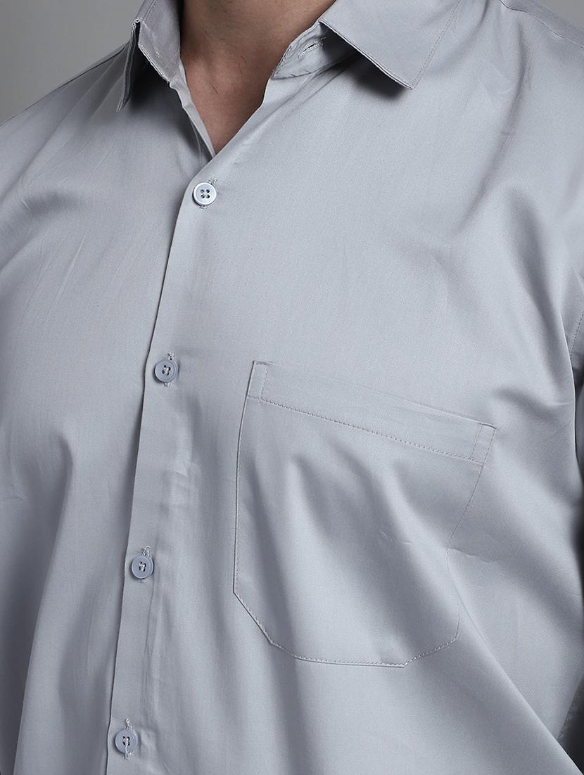 mens solid casual shirt - 20002327 - Zoom Image - 4