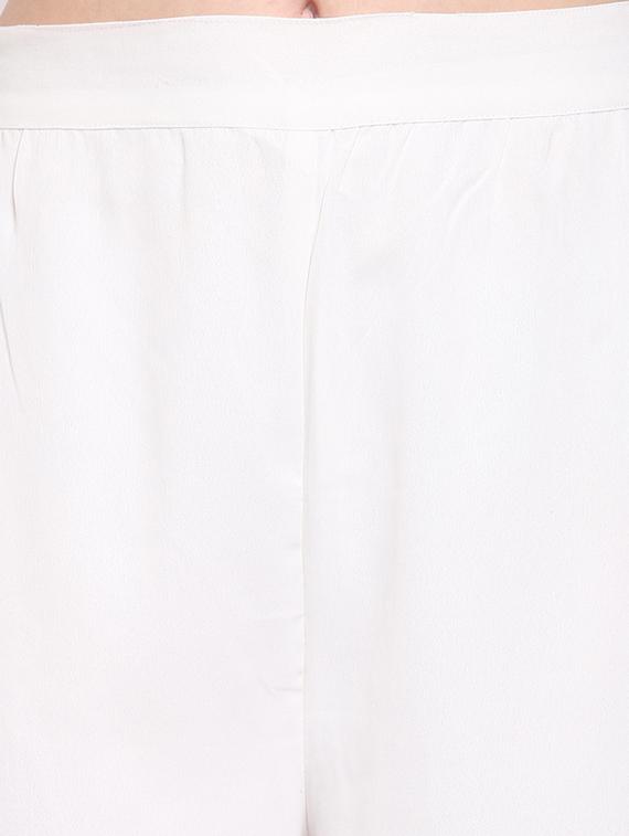 white polyester palazzos - 20007666 - Standard Image - 4