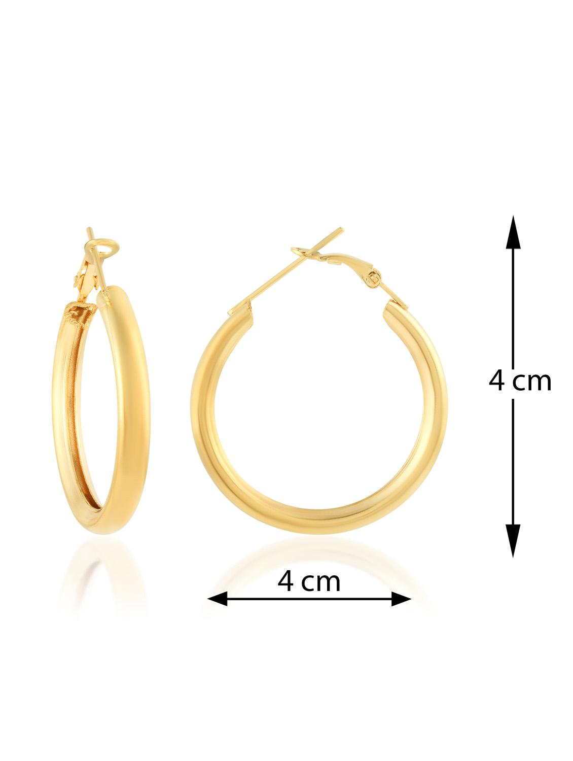 yellow brass hoop earring - 20009929 - Zoom Image - 3