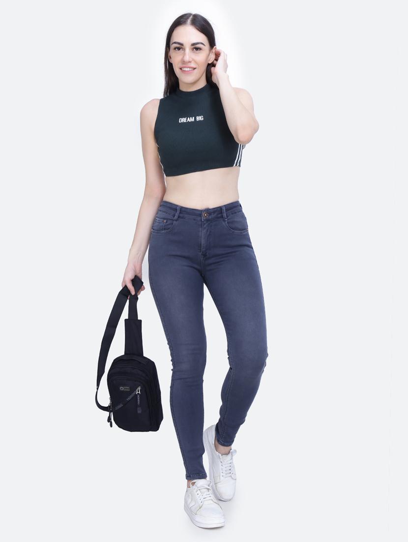 women's plain slim fit jeans - 20017546 - Standard Image - 4