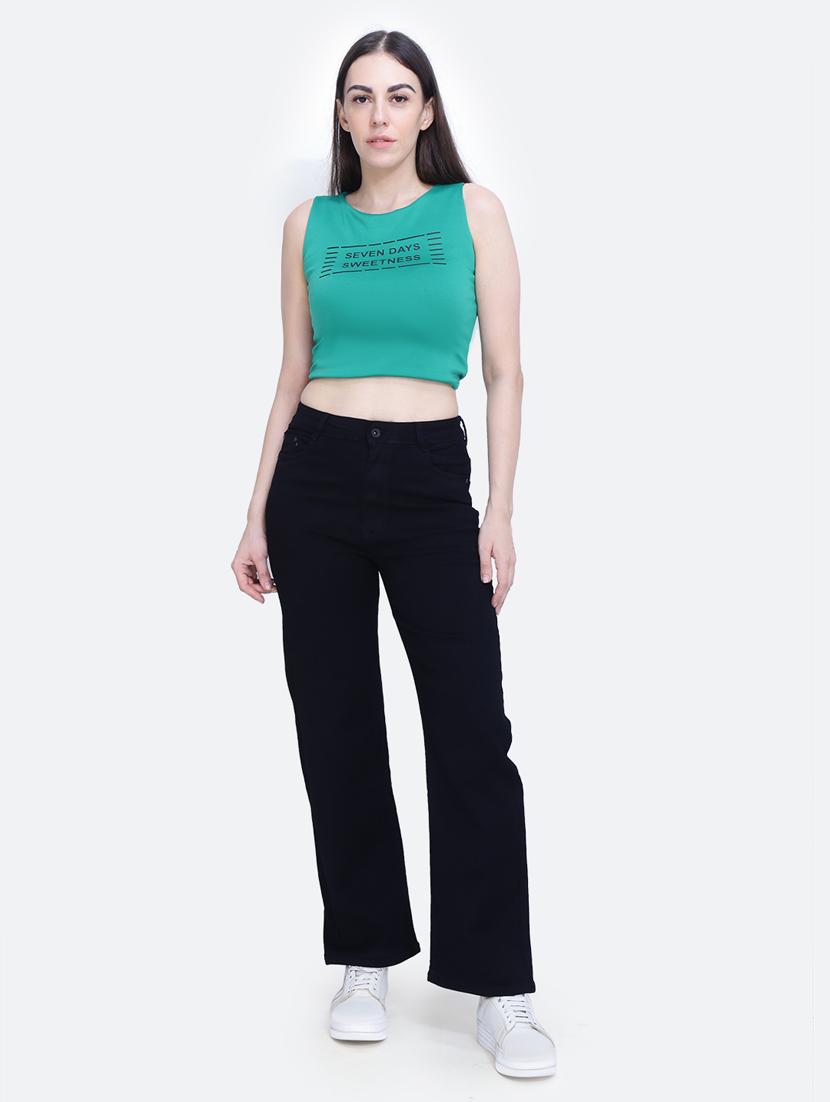 women's plain straight fit jeans - 20017567 - Standard Image - 4