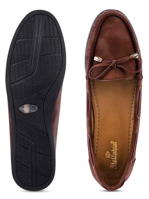 brown pu slip on loafers - 20045296 - Zoom Image - 5