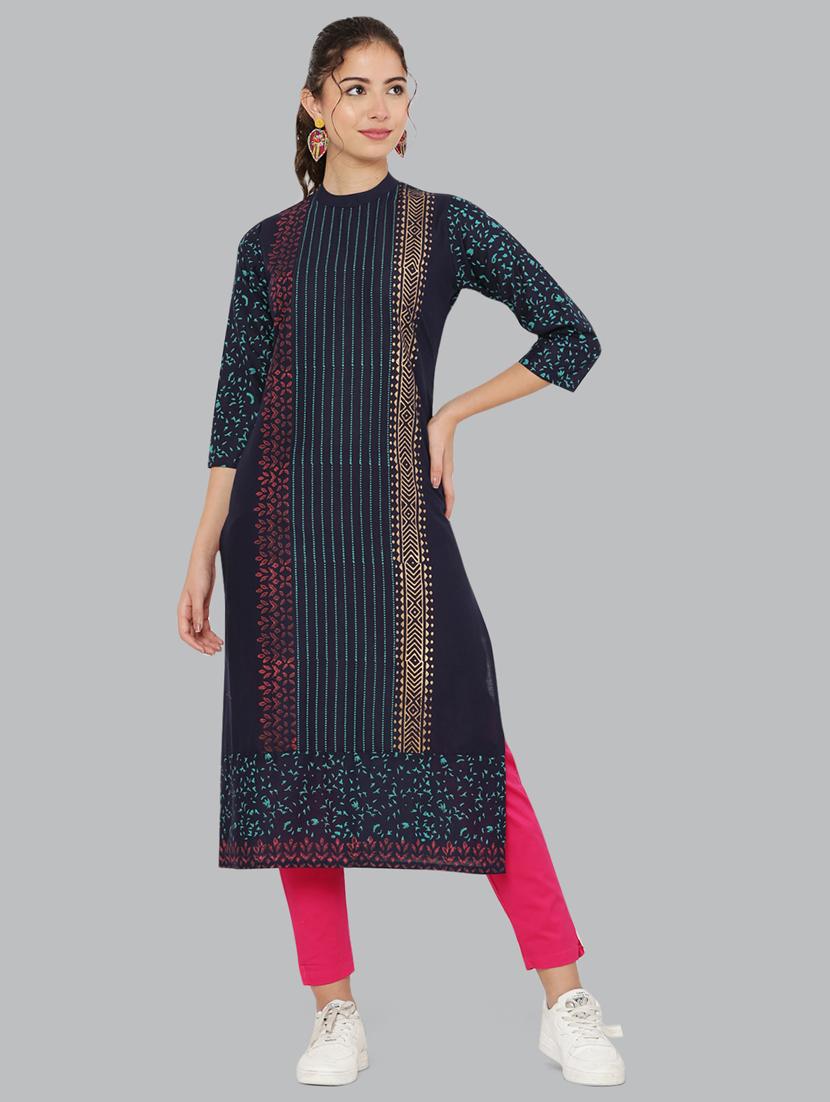 women's straight kurta - 20055822 - Standard Image - 2
