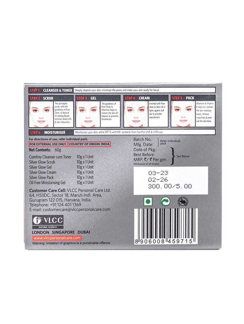 vlcc silver facial kit - 60 g - for skin purifying facial with silver - 20085549 - Standard Image - 4