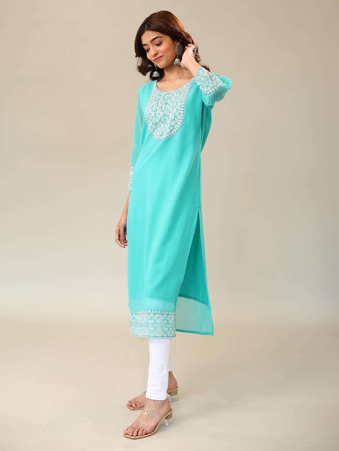 women's straight kurta - 20098285 - Zoom Image - 2