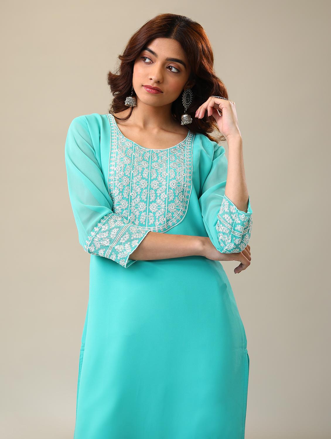 women's straight kurta - 20098285 - Zoom Image - 4