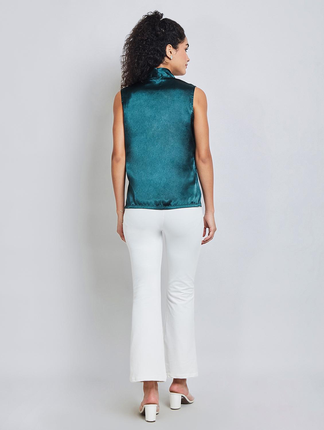 women's straight v neck top - 20121624 - Standard Image - 2