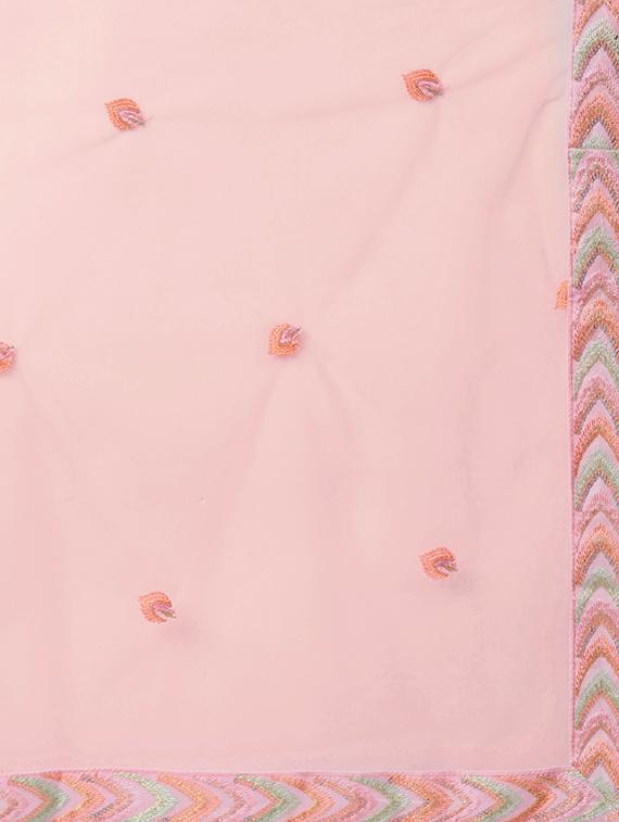 pink embroidered flared lehenga - 20133333 - Standard Image - 6
