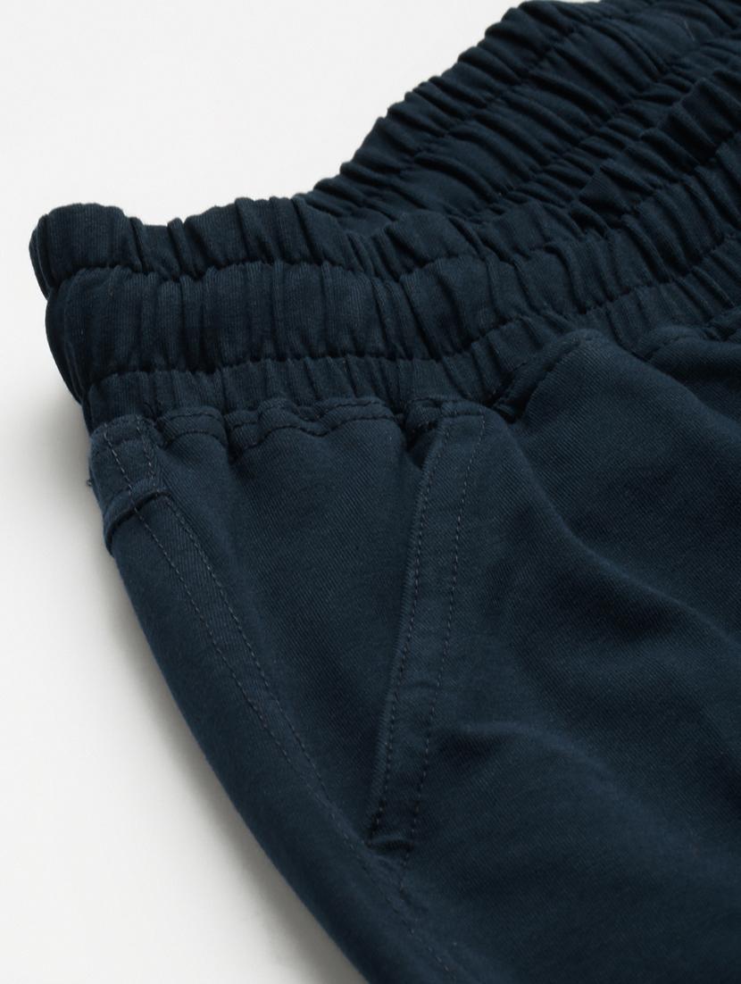plus size blue solid cargo trouser - 20152930 - Standard Image - 5