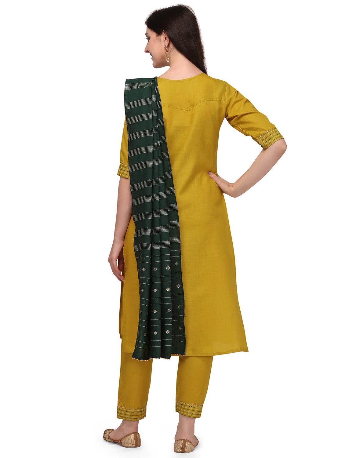 self design kurta pant set with dupatta - 20194560 - Zoom Image - 2