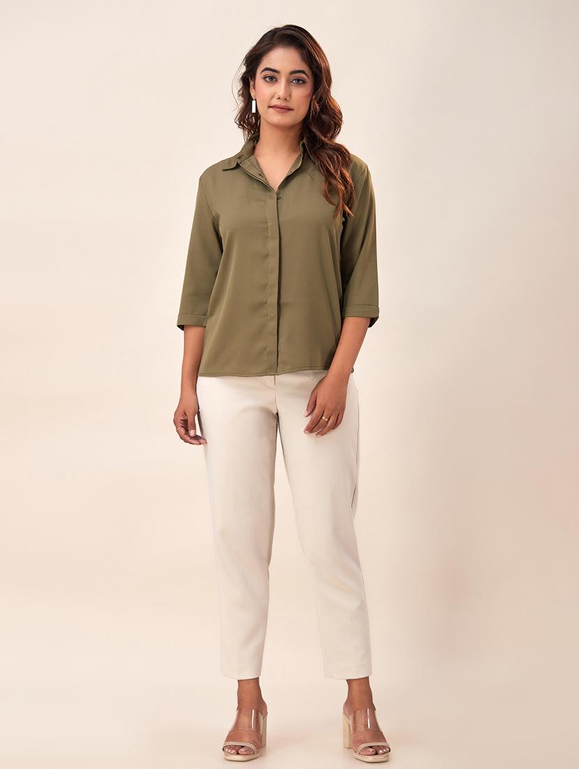 women solid formal shirt - 20244512 - Zoom Image - 4