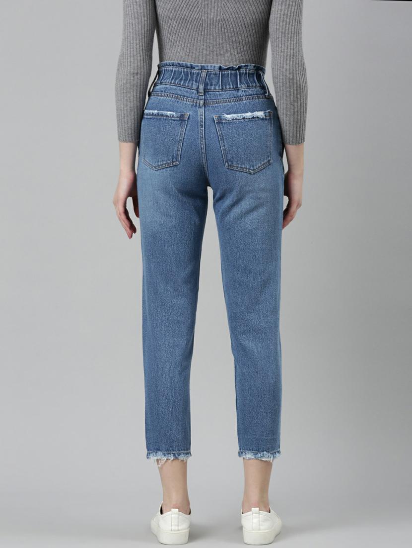 women's plain slouchy jeans - 20249702 - Standard Image - 2