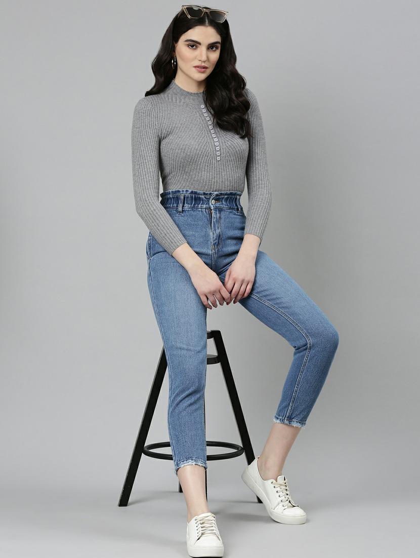 women's plain slouchy jeans - 20249702 - Standard Image - 3