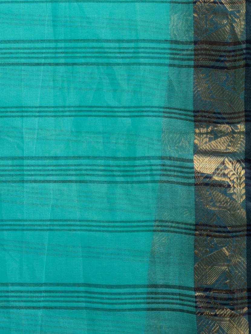 women's bordered green colored saree - 20266955 - Zoom Image - 4