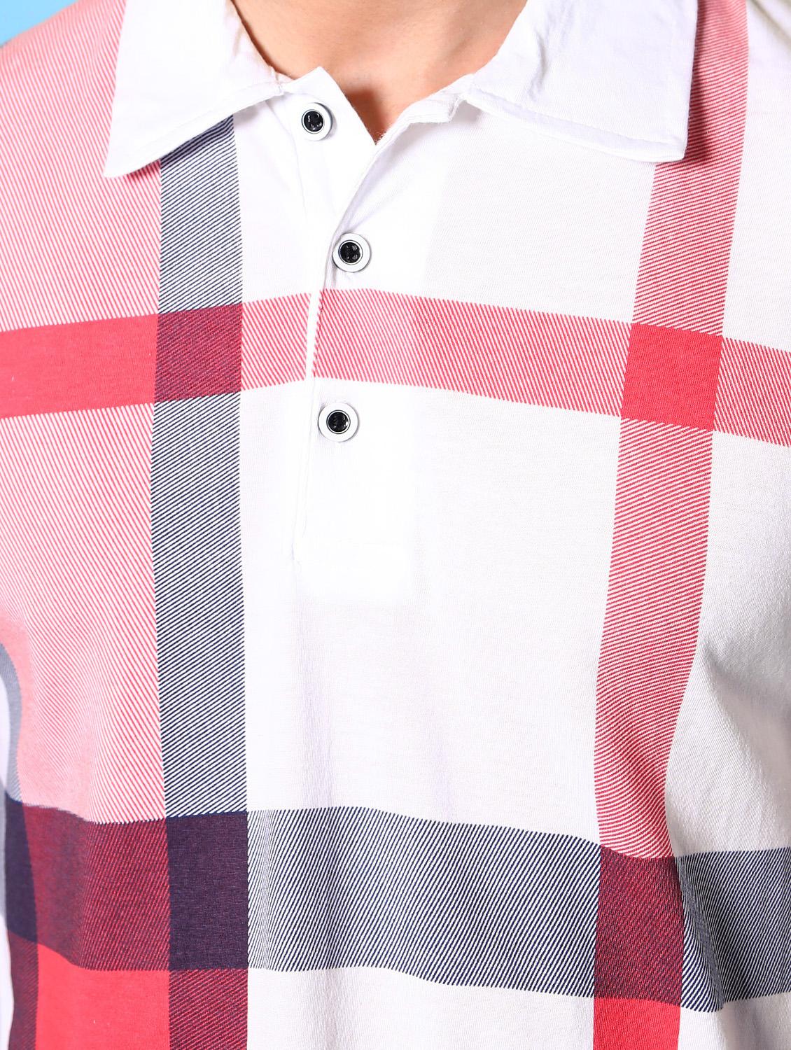 men white checkered polo t-shirt - 20289843 - Zoom Image - 5