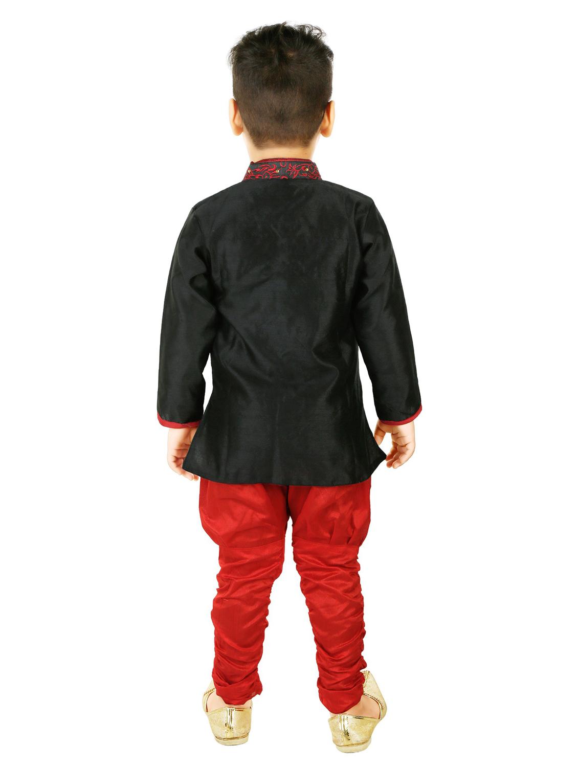 boys silk sherwani bottom set - 20292781 - Standard Image - 2
