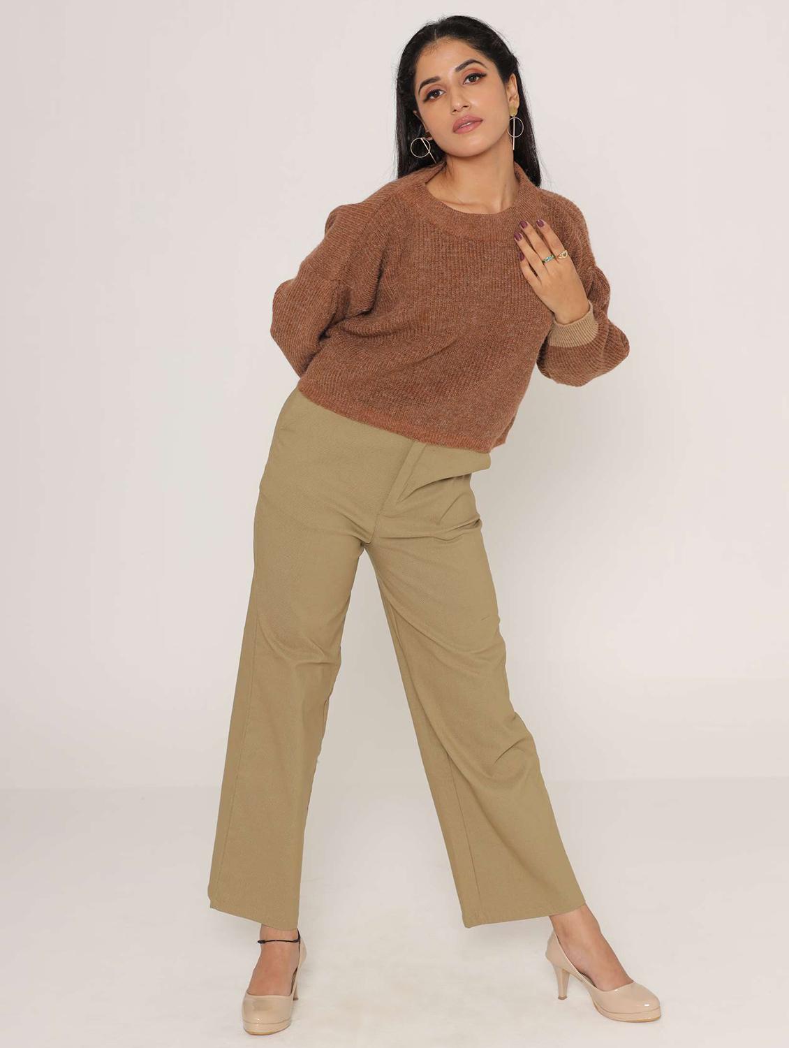 women's brown oversized pullover - 20315562 - Zoom Image - 3