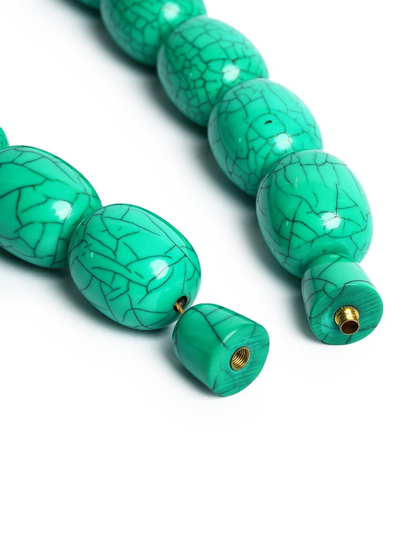 green metal statement necklace - 20331735 - Standard Image - 4