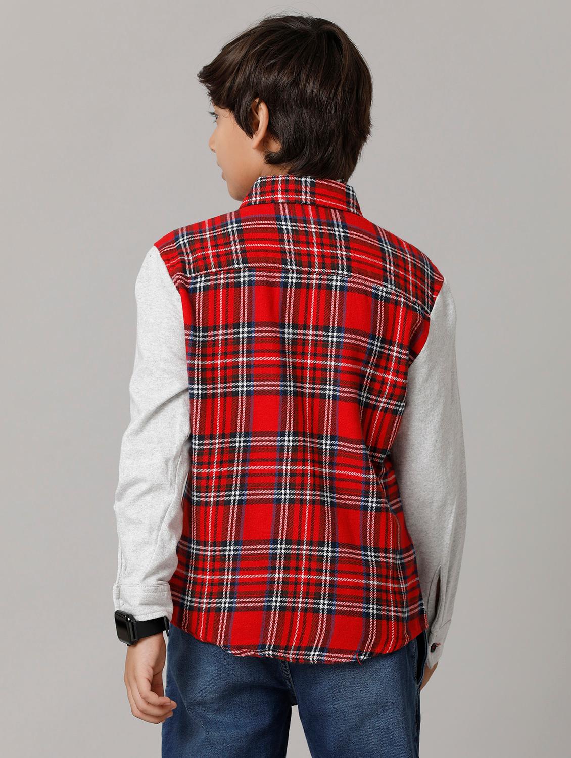 red checkered long sleeves shirt - 20386923 - Zoom Image - 2