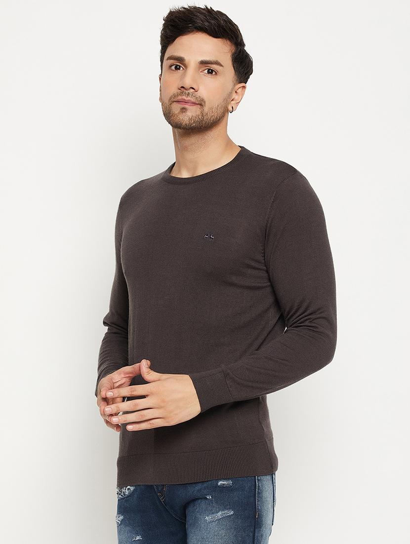 grey wool blend pullover - 20396750 - Zoom Image - 1