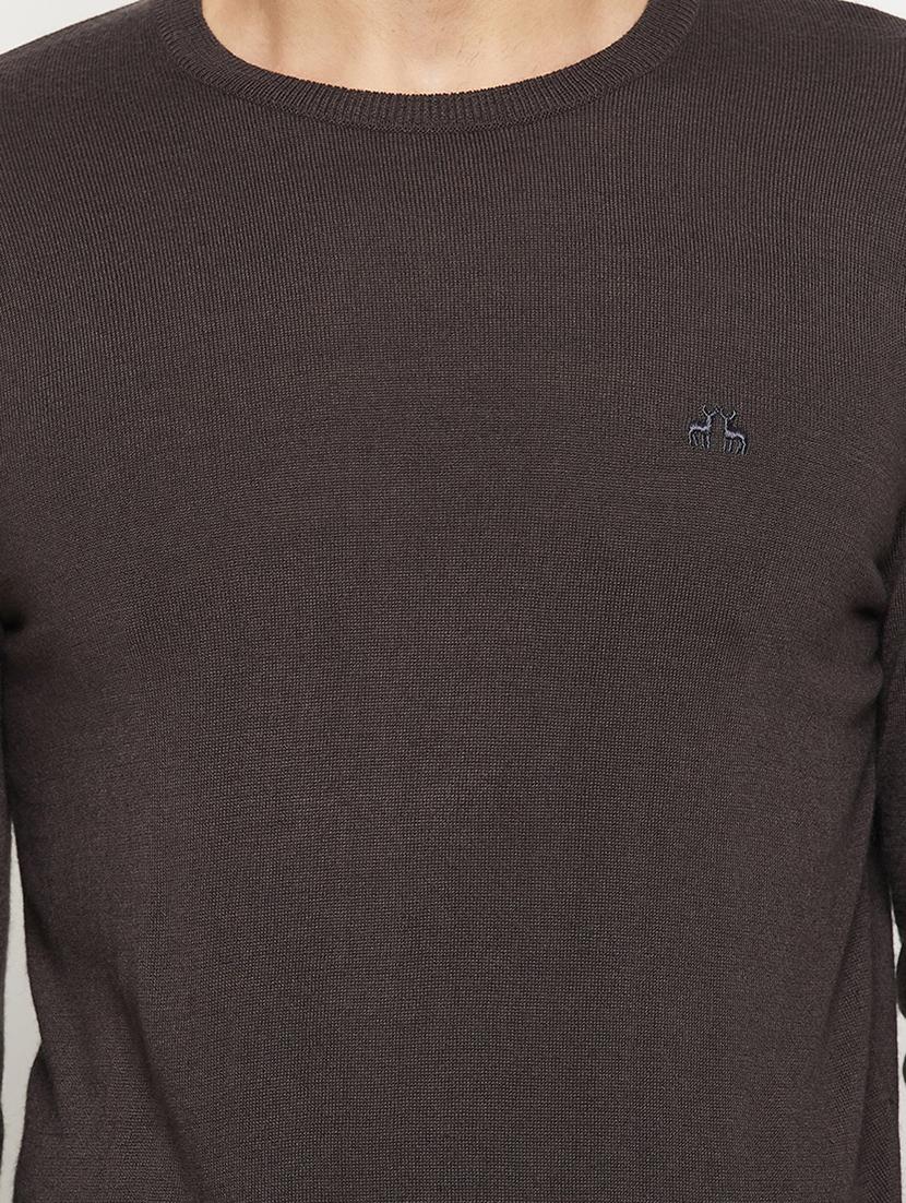 grey wool blend pullover - 20396750 - Zoom Image - 4