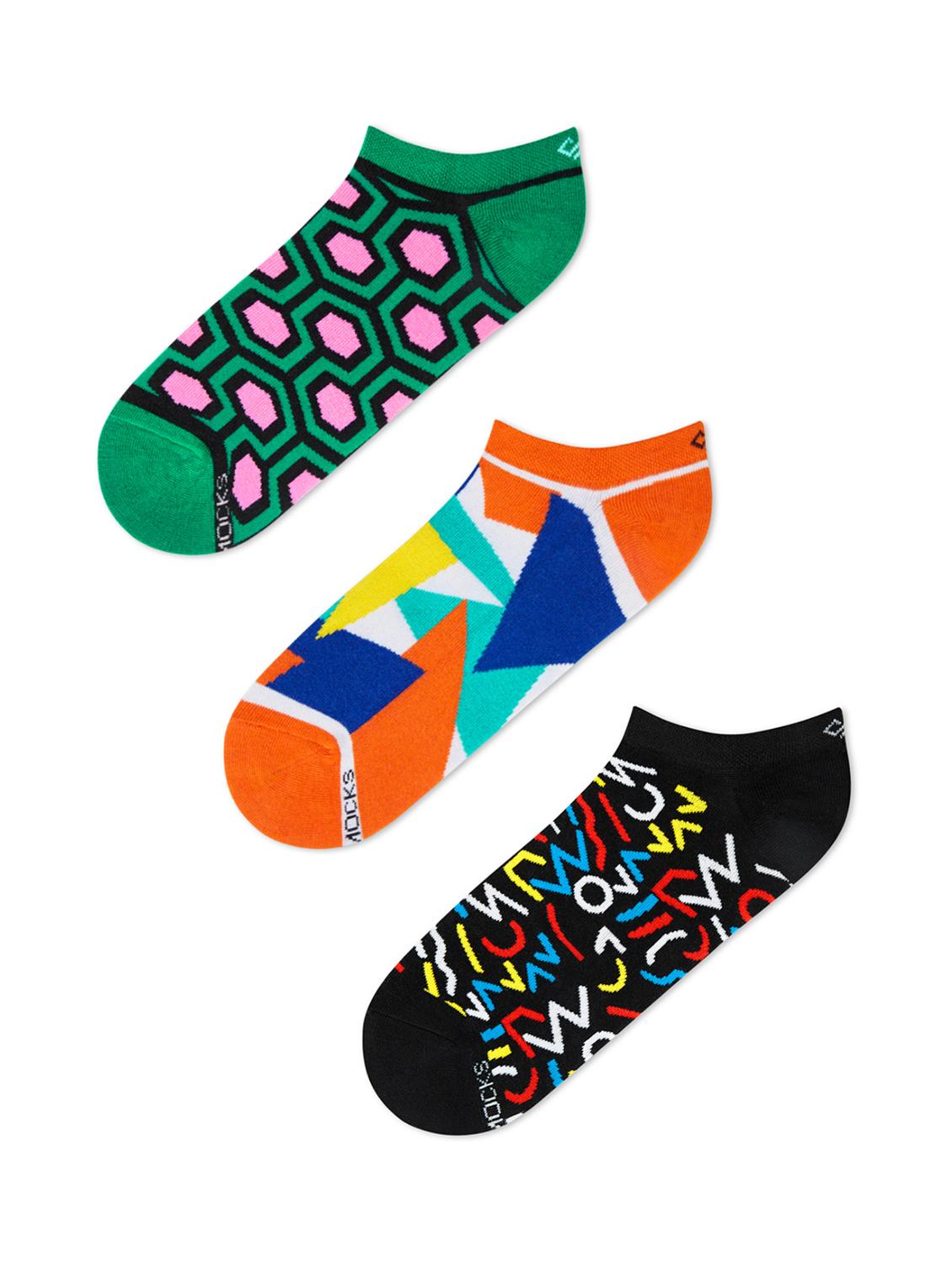 unisex multi colored ankle length socks combo - 20498278 - Standard Image - 3