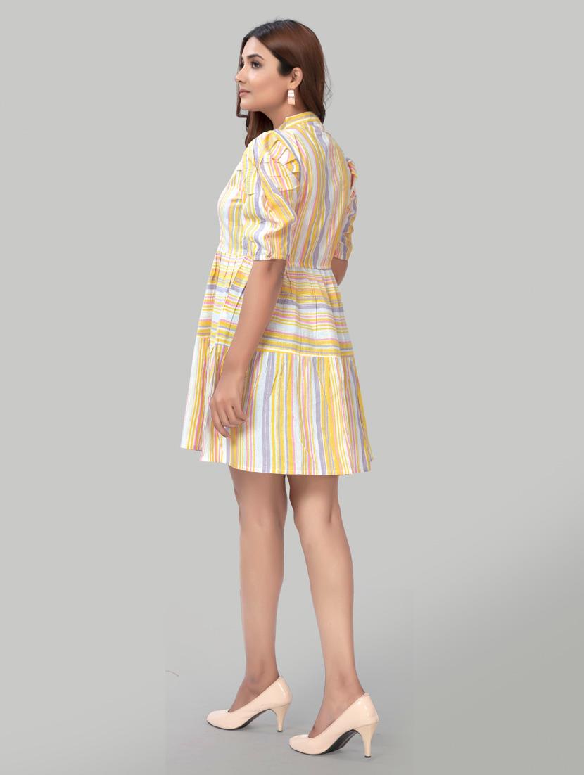 women striped a-line dress - 20500586 - Zoom Image - 3