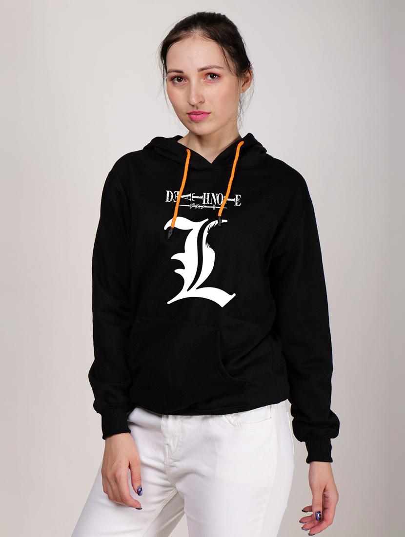 women black hooded neck sweatshirts - 20523382 - Zoom Image - 1