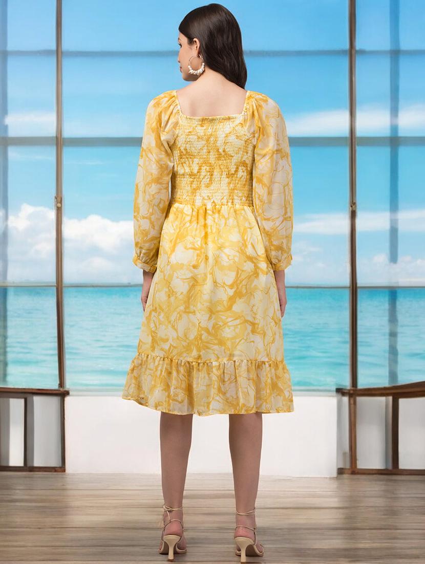 women printed off shoulder a-line dress - 20533933 - Zoom Image - 3