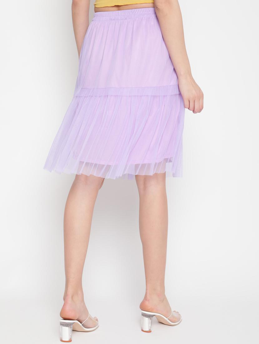 lavender net layered skirt - 20538695 - Standard Image - 3