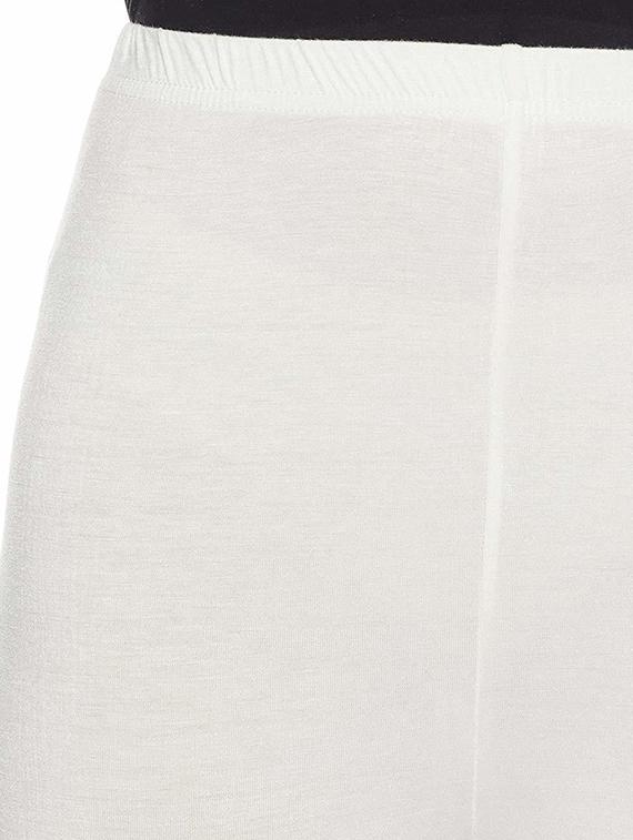 women solid white cotton lycra legging - 20541506 - Standard Image - 3