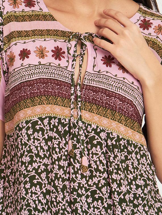 women multi coloured printed regular top - 20542236 - Zoom Image - 4