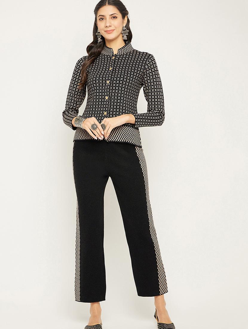 women black & beige viscose co-ord - 20612636 - Zoom Image - 3