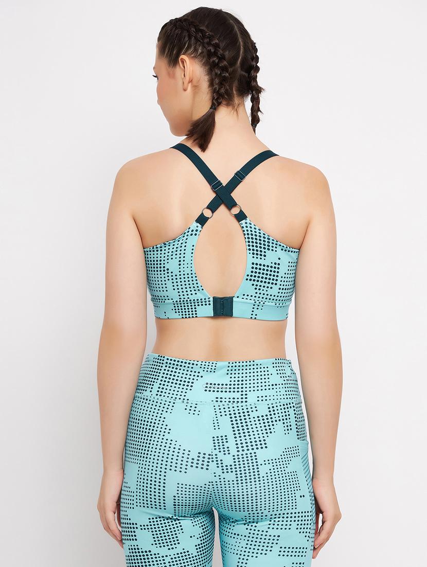 light blue polyester sports bra - 20684188 - Zoom Image - 3