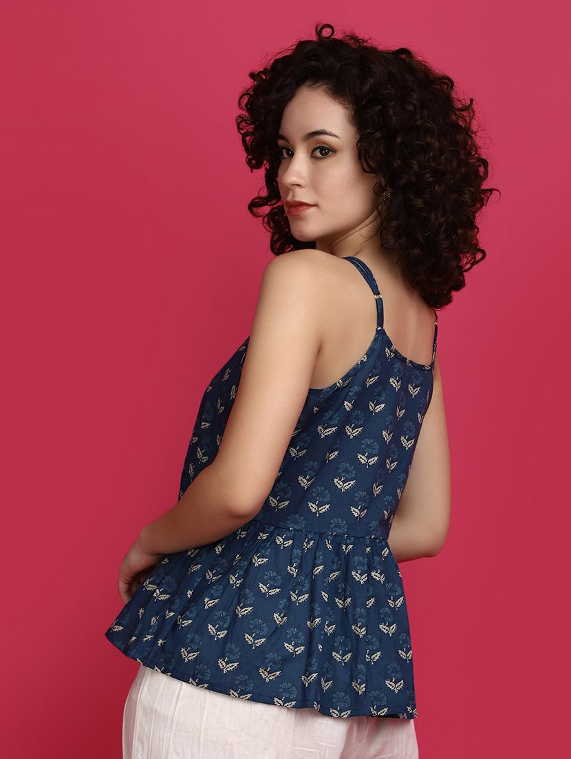 women printed peplum top - 20728043 - Standard Image - 3