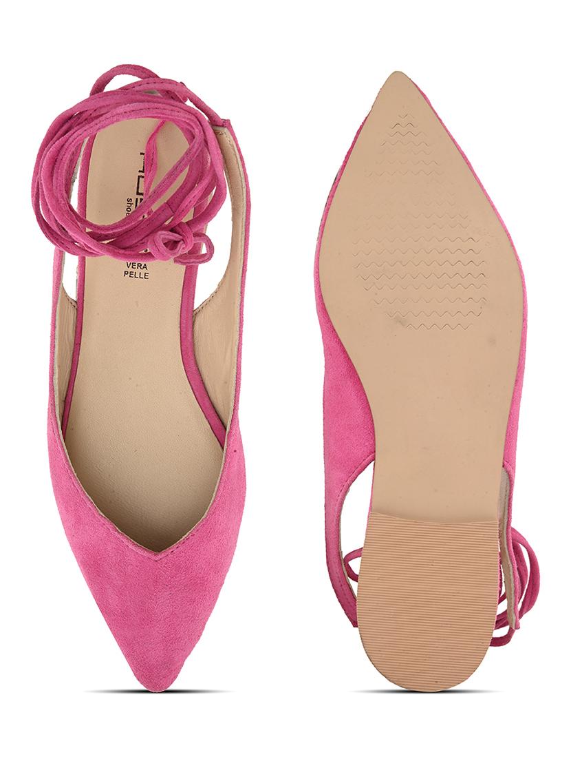 hosis brand women solid lace ballet flats - 20742851 - Standard Image - 2