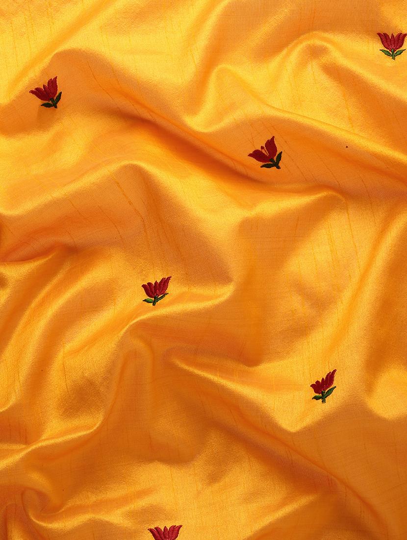 women yellow embroidered saree with blouse - 20754430 - Standard Image - 4