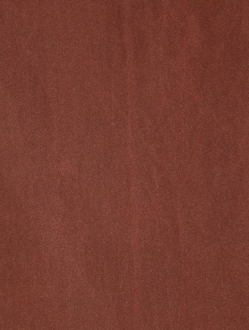 fashion string 3 pieces floral blossoms eyelet polyester window curtains - 5 feet, brown - 20766908 - Standard Image - 4