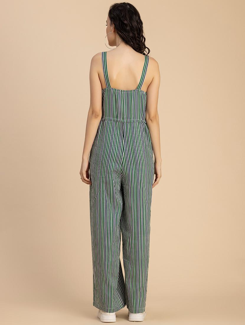women striped sleeveless full leg jumpsuit - 20767569 - Zoom Image - 3