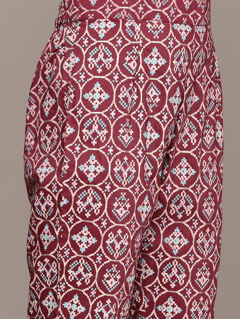 women pink round neck kurta pant set - 20838036 - Zoom Image - 5