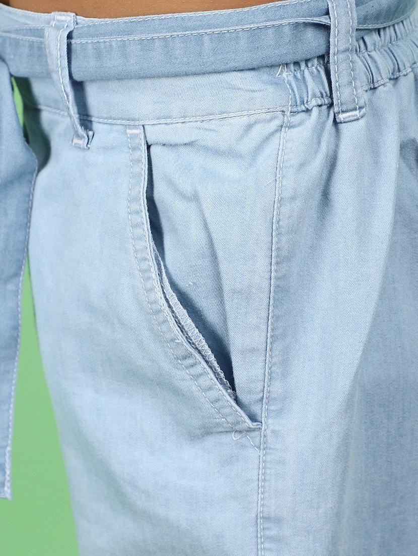 girls light blue detailed casual trouser - 20862815 - Zoom Image - 5