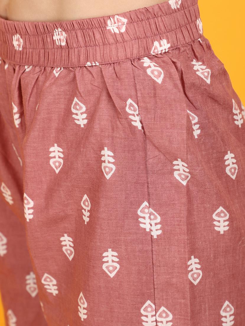 women peach printed kurta pant set with dupatta - 20958781 - Zoom Image - 5