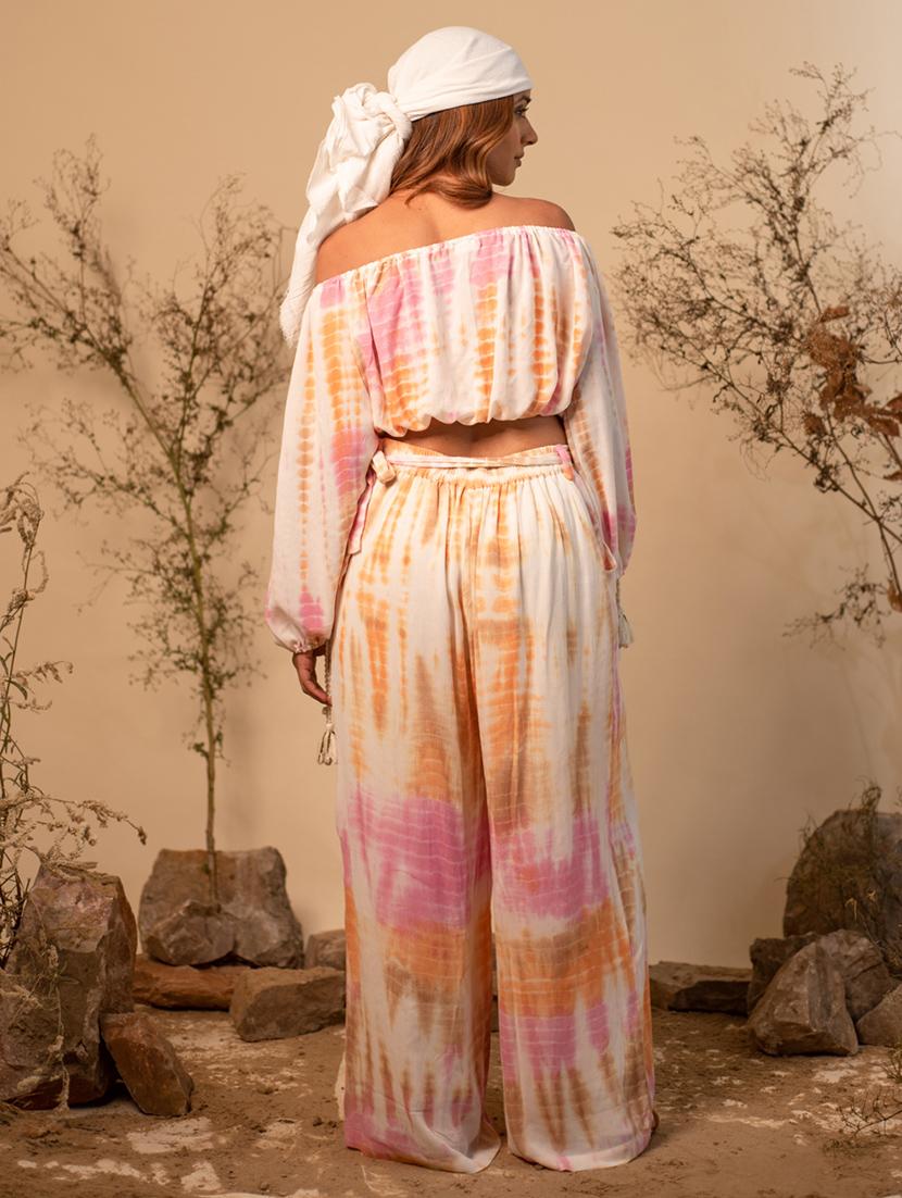 women tie & dye printed co-ord sets - 20966163 - Standard Image - 2